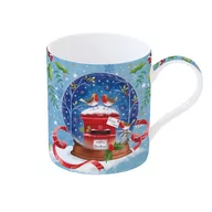 Kubki - Easy life Kubek Świąteczny Porcelanowy X-Mass Mug Ball Niebieski 350 Ml Wh - miniaturka - grafika 1