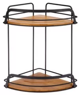 Półki łazienkowe - Półka łazienkowa BAMBOO, narożna, 2 poziomowa - miniaturka - grafika 1