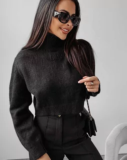 Swetry damskie - Sweter damski OLAVOGA LEILA 2023 czerń S - Fashionplace - grafika 1