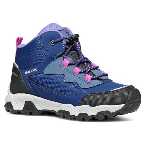 Geox J Magnetar G B ABX dziewczęce sneakersy, Niebieski, 34 EU