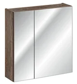 Szafki łazienkowe - Szafka łazienkowa z lustrem dąb vintage L6-S86 - miniaturka - grafika 1