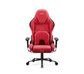 Fotele gamingowe - Diablo Chairs X.One Prime Normal Size Bloody Mary Gamingowy Do 140kg Tkanina Czerwony - miniaturka - grafika 1