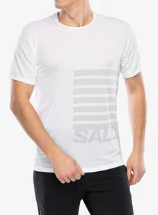 Koszulka do biegania Salomon Sense Aero S/S GFX - white - Koszulki sportowe męskie - miniaturka - grafika 1