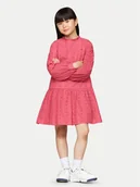 Sukienki i spódniczki dla dziewczynek - Tommy Hilfiger Sukienka codzienna KG0KG08216 M Różowy Regular Fit - miniaturka - grafika 1