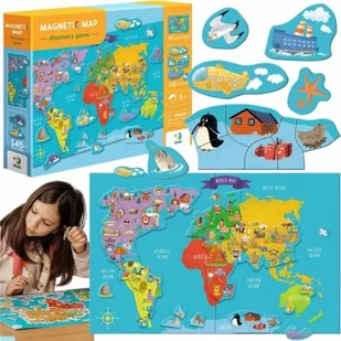 Gra magnetyczna mapa świata - Przewodniki - miniaturka - grafika 1