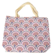 Torby i wózki na zakupy - Kolorowa torba podróżna / duża torba plażowa / torba na zakupy 44x42 cm - miniaturka - grafika 1