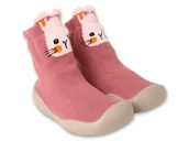 Buty dla dziewczynek - Befado NIECHODKI niemowlęce różowe kotki 20 rozmiar - miniaturka - grafika 1