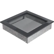 Akcesoria kominkowe - Kratki.pl KRATKA KOMINKOWA PROSTOKĄTNA GRAFITOWA 220X220 MM 22G - miniaturka - grafika 1