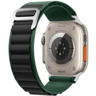 Akcesoria do smartwatchy - Pasek do zegarka Apple Watch Alpine 42/44/45/49mm czarno-zielony Rhinocell - miniaturka - grafika 1