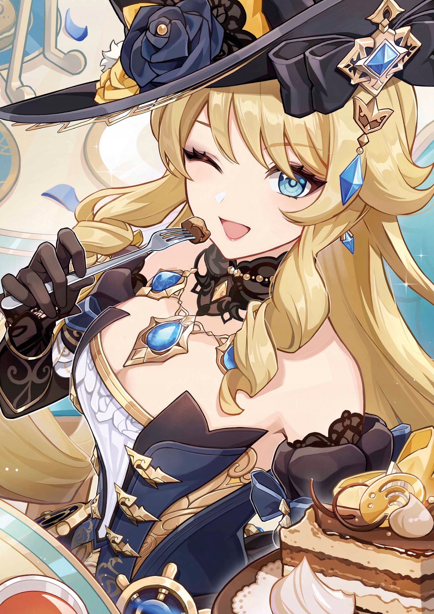 Plakat A3 Genshin Impact Anime Gra Navia Caspar