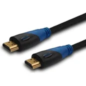 Kable - ELMAK SAVIO CL-49 Kabel HDMI oplot nylon złoty v1.4 3D, 4Kx2K, 5m AKELMVHSAVCL49A [2042472] - miniaturka - grafika 1