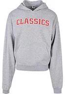 Bluzy męskie - Urban Classics Classics College męska bluza z kapturem, szary, 5XL - miniaturka - grafika 1