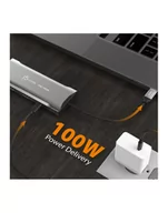 Stacje dokujące i replikatory portów - j5 create Stacja dokująca j5create 4K60 Elite USB-C Triple-Monitor 10Gbps Mini Dock 2x4K HDMI/1xDisplay Port/2xUSB 31/2xUSB-C/Card Reader/1xRJ45 Gigabit; kolor srebrny JCD397-N - miniaturka - grafika 1