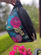 Nerki - Nerka XL czarna pikowana Piwonie - miniaturka - grafika 1