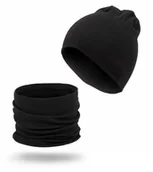 Czapki męskie - Czapka + Komin Komplet Beanie Zimowy Dwuwarstwowy - miniaturka - grafika 1