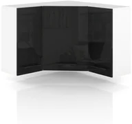 Szafki kuchenne - Szafka Kuchenna Stojąca Z Blatem Narożna 90x90cm Spremium Szary Połysk - miniaturka - grafika 1