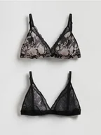 Biustonosze - Reserved - Miękki biustonosz 2 pack - czarny - miniaturka - grafika 1