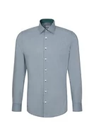 Koszule męskie - Seidensticker Męska koszula z długim rękawem Extra Slim Fit, zielony, 38 - miniaturka - grafika 1