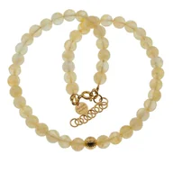 Naszyjniki - Skorulski Jewellery, Naszyjnik, Cytryn fasetowane kulki i srebro złocone - miniaturka - grafika 1