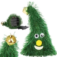 Ozdoby bożonarodzeniowe - Choinka na baterie tańcząca 16 cm grająca ozdoba obrotowa - miniaturka - grafika 1