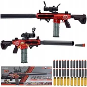 Zabawki militarne - KARABIN STRZAŁKI BEZPIECZNY PISTOLET ŁUSKI TŁUMIK - miniaturka - grafika 1