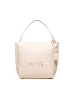 Torebki damskie - Calvin Klein Torebka Ck Set Ns Shopper Sm K60K609118 Beżowy - grafika 1