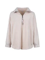 Bluzy damskie - SHORT STORIES Bluza polarowa w kolorze beżowym - miniaturka - grafika 1