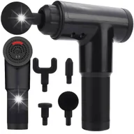 Masażery - PISTOLET DO MASAŻU BEZPRZEWDOWOY MASAŻER PLECÓW CIAŁA WIBRACYJNY + KOŃCÓWKI - miniaturka - grafika 1