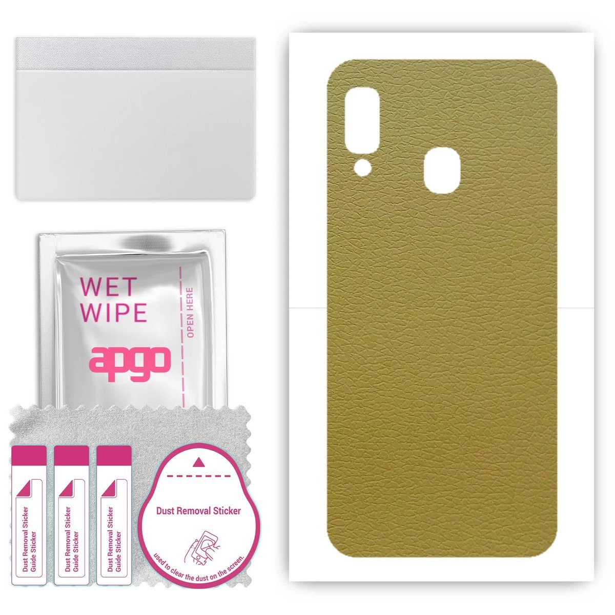 Folia naklejka skórka strukturalna na TYŁ do Samsung Galaxy A20e - Skóra Oliwkowa - apgo SKINS