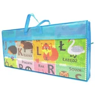 Maty edukacyjne - Humbi Duża dwustronna składana mata edukacyjna 197 x 177 x 1 cm polski alfabet cyfry obrazki kontrastowe premiuim 5905669234108_uniw - miniaturka - grafika 1