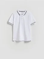 Koszulki dla chłopców - Reserved - T-shirt polo - biały - miniaturka - grafika 1