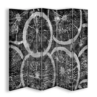 Parawany - Parawan pokojowy FEEBY, Plastry pomarańczy, Dwustronny 180x170cm 5-częściowy - miniaturka - grafika 1