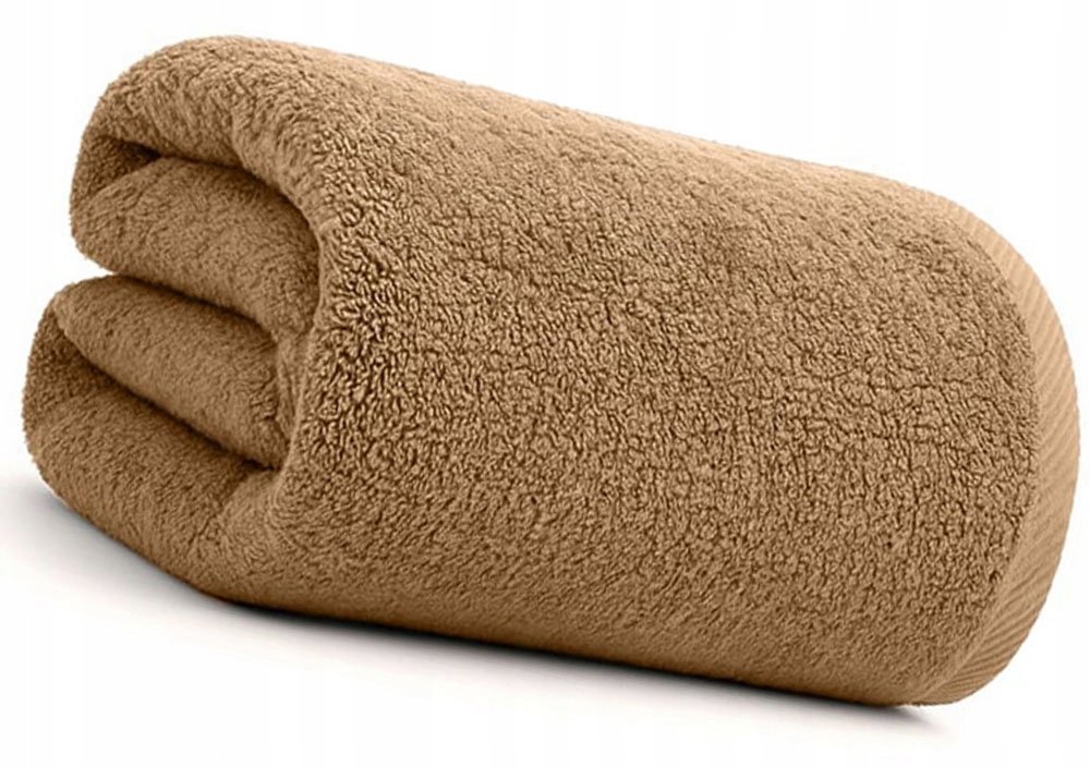 RĘCZNIK FROTTE KĄPIELOWY 50x100 PUSZYSTY MIĘKKI ZAWIESZKA 500g Brązowy