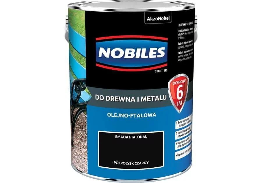 Nobiles Emalia Ftalonal czarna 5 l