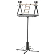Akcesoria dla ptaków - AK for Pets Strong Plac zabaw dla papug Livia de Luxe, srebrno-szary, 57x52x134 cm - miniaturka - grafika 1