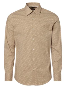 BOSS Koszula męska Mężczyźni Slim Fit Bawełna beżowy wzorzysty, 39 - Koszule męskie - miniaturka - grafika 1