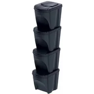 Kosze na śmieci - Pojemnik Kosz Na Odpady Śmieci 25L x 4 Sortowania - miniaturka - grafika 1