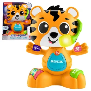 Fisher Price Link Squad Zabawka Interaktywna Tygrysek Taniec I Nauka Funkcja Mikrofonu 9m+ - Zabawki interaktywne dla dzieci - miniaturka - grafika 1