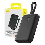 Powerbanki - Baseus Magnetic Mini 10000mAh, USB-C 30W MagSafe Czarny - miniaturka - grafika 1