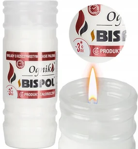 Wkład Do Zniczy Parafinowy BISPOL Ognik WP3 Zalewany Nie Kopcący 3 Dni - Lampiony i znicze Wkład Do Zniczy Parafinowy BISPOL Ognik WP3 Zalewany Nie Kopcący 3 Dni - Lampiony i znicze - miniaturka - grafika 1