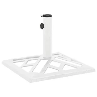 vidaXL Podstawa pod parasol, biała, 44x44x31 cm, żeliwo vidaXL - Parasole ogrodowe - miniaturka - grafika 1