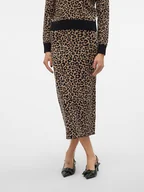 Spódnice - Vero Moda Spódnica dzianinowa w kolorze beżowym - miniaturka - grafika 1