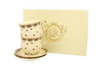 Duo Gift Filiżanki espresso ze spodkami 150 ml komplet 2 szt. CASABLANCA DUG_2822 - Serwisy do kawy i herbaty - miniaturka - grafika 1