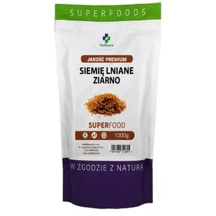 MEDFUTURE MedFuture Super Food Siemię Lniane ziarno, 1000g - Suplementy naturalne - miniaturka - grafika 1