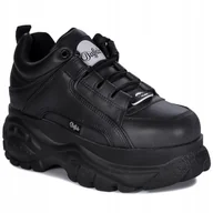 Sneakersy damskie - Buffalo Sneakersy półbuty damskie na platfoprmie BN16362621 czarne r.37 - miniaturka - grafika 1