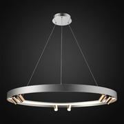 Lampy sufitowe - Altavola Design Spectra lampa wisząca 67W LED szary/złoty LA114/P_90_6+1_grey_gold - miniaturka - grafika 1