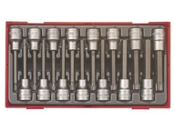 Zestawy narzędziowe - Zestaw nasadek trzpieniowych TORX i HEX z chwytem 1/2" TENGTOOLS TTTXH15 - miniaturka - grafika 1