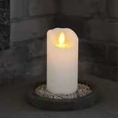 Świece - Świeca Led woskowa GLOW biała 10cm - miniaturka - grafika 1