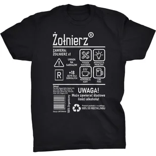 Żołnierz Etykieta Koszulka Prezent Dla Żołnierza - Koszulki męskie - miniaturka - grafika 1