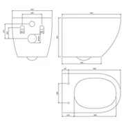 Miski WC - Omnires Ottawa Comfort toaleta WC bez kołnierza 54x37 cm + deska wolnoopadająca biały mat OTTAWACMWBM - odbiór osobisty: Kraków, Warszawa - miniaturka - grafika 1